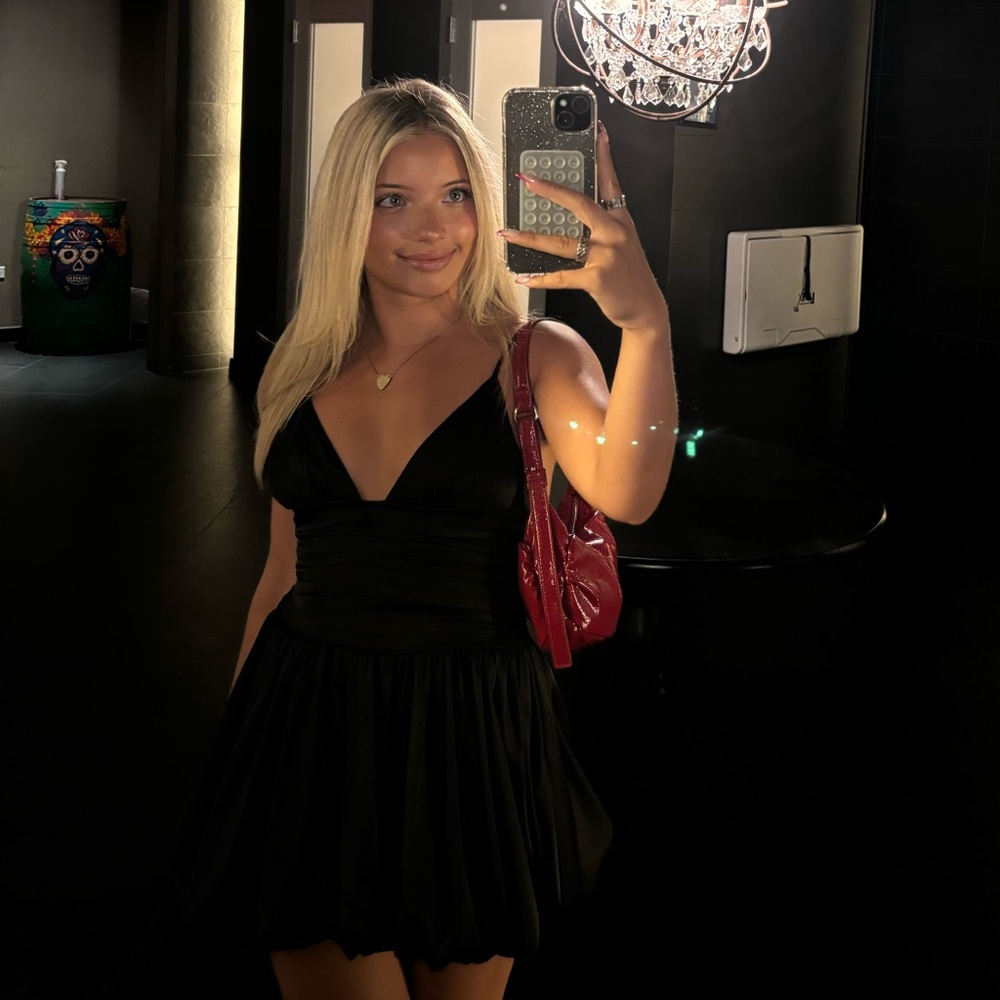 Black bubble dress